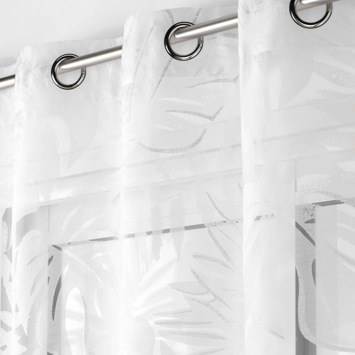 Firana z roślinnym wzorem MAGNOLIA, 140 x 240 cm