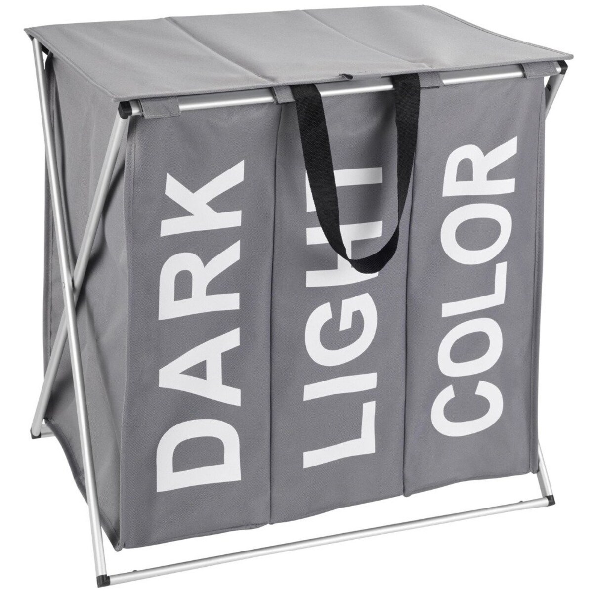 Kosz trójkomorowy, składany pojemnik na pranie TRIO TOP - 57 x 57 x 38, WENKO