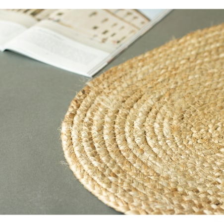 TABLET PODKŁADKA BOHO jutowa naturalna 44x34cm