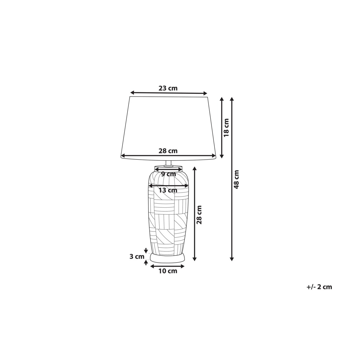 Lampa stołowa ceramiczna beżowa TRAISEN
