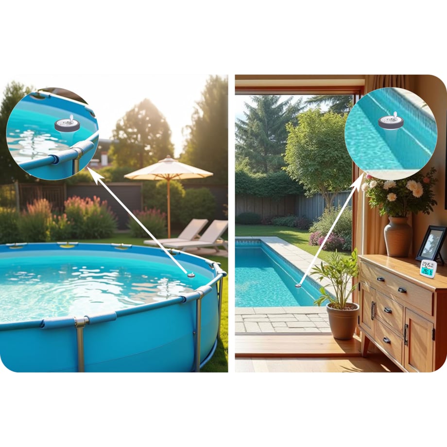 Stacja pogody pogodowa z termometrem do basenu Berdsen