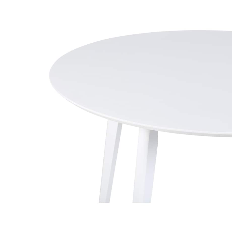 Stół do jadalni okrągły ⌀ 100 cm biały ROXBY