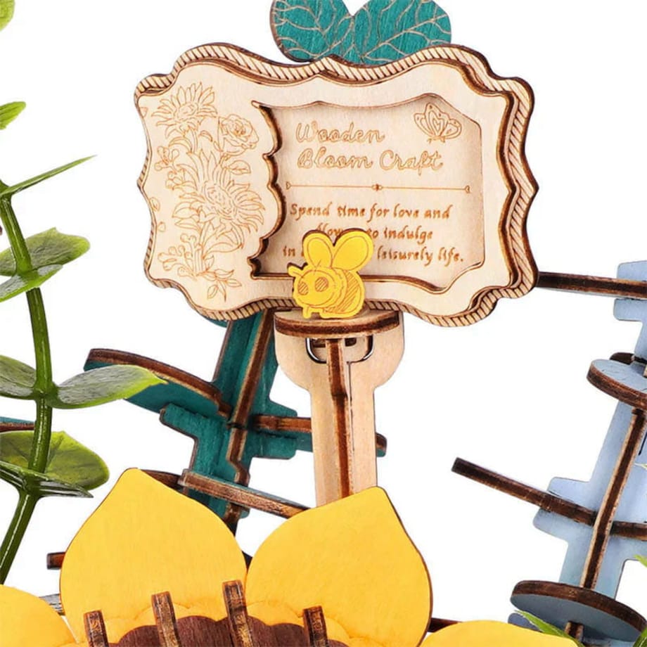 Wiosenny bukiet kwiatów w koszyku - flower box DIY - kwiaty Robotime