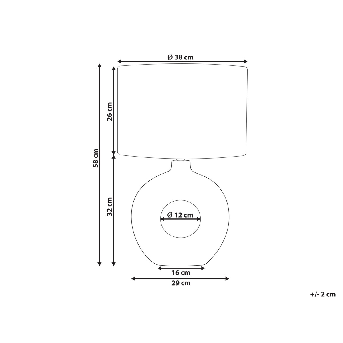 Lampa stołowa ceramiczna biała VENTA