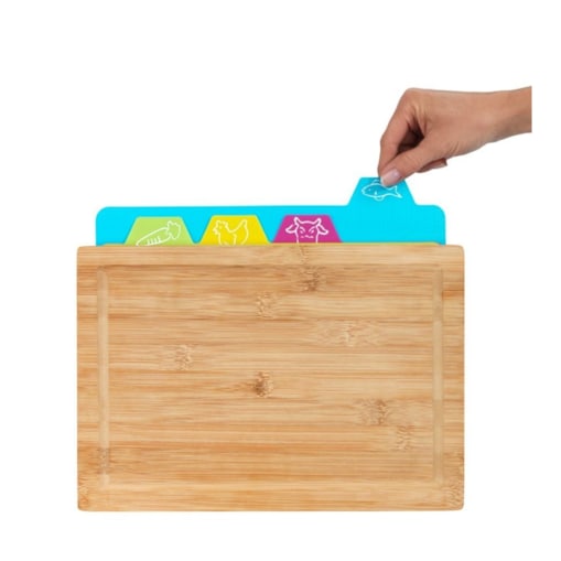 Zestaw desek do krojenia BELLA, 4 blaty do ryb/mięsa/wołowiny/warzyw, WENKO