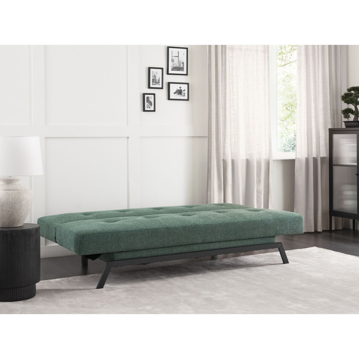 Sofa rozkładana zielona LEEDS