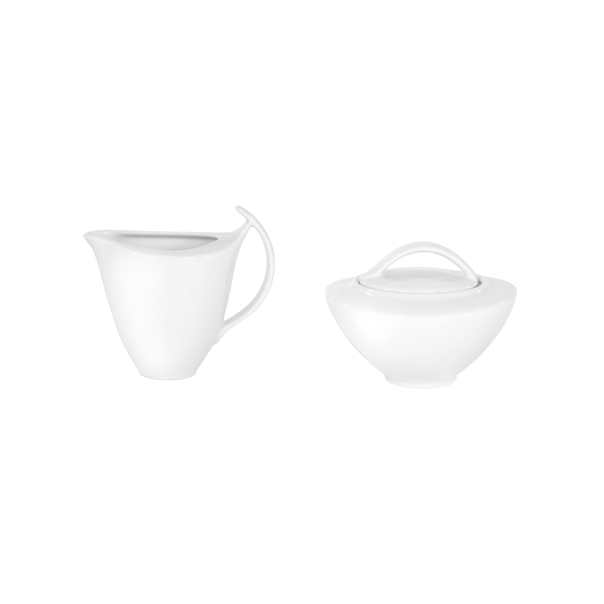 Zestaw cukiernica/mlecznik Akcent Biały C000