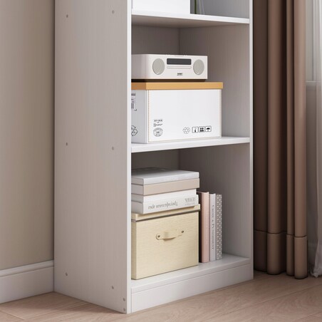 Biały regał stojący na książki półki wysoki nowoczesny słupek loft 182cm