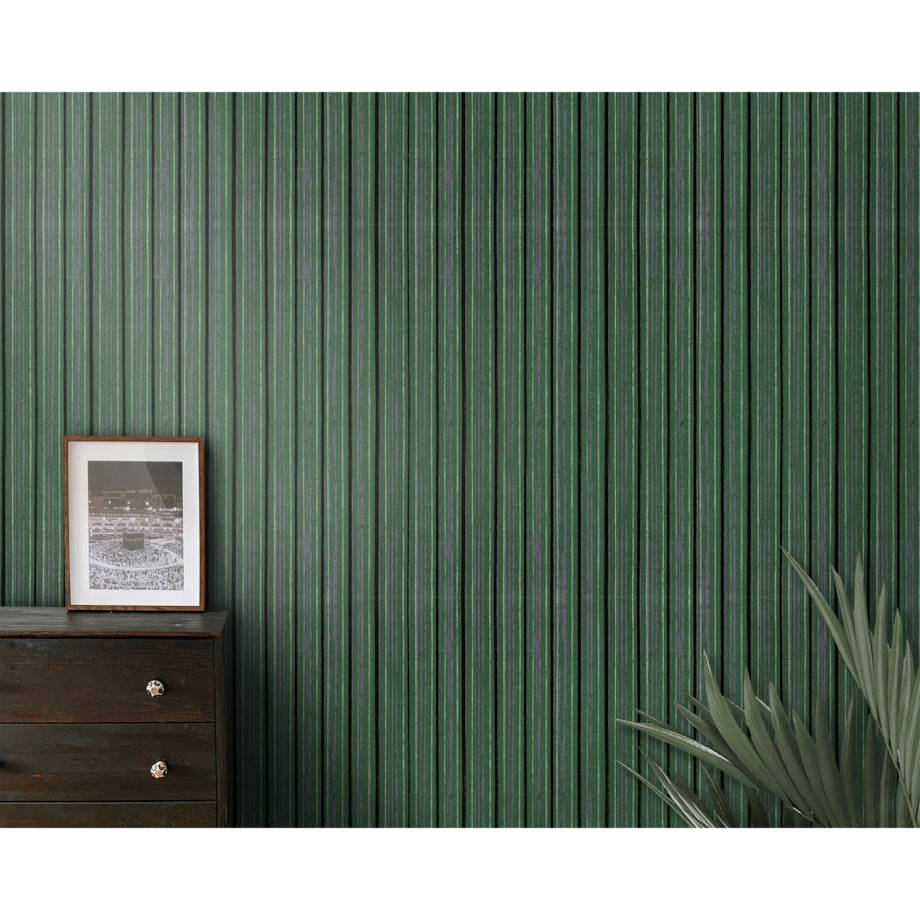 Tapeta Zielone paski, 416x254cm