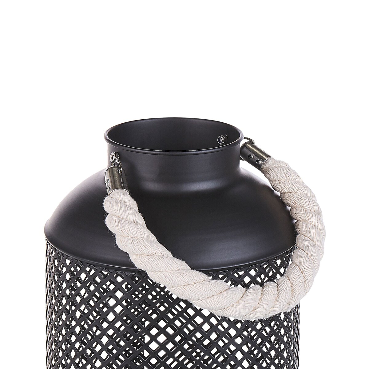 Lampion metalowy czarny CORON