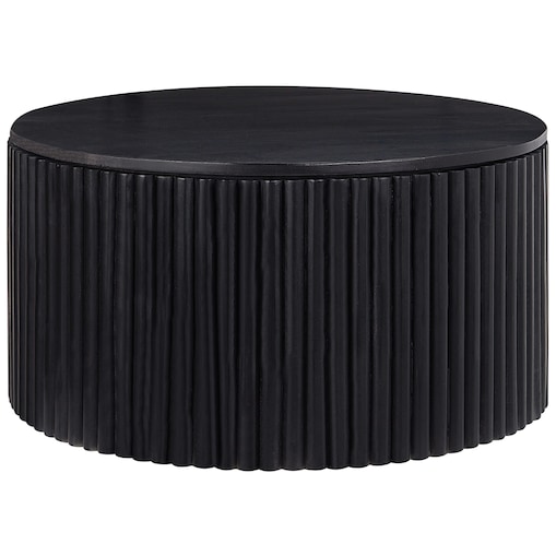 Stolik kawowy KIRKWOOD Drewno mango Czarny ze schowkiem
