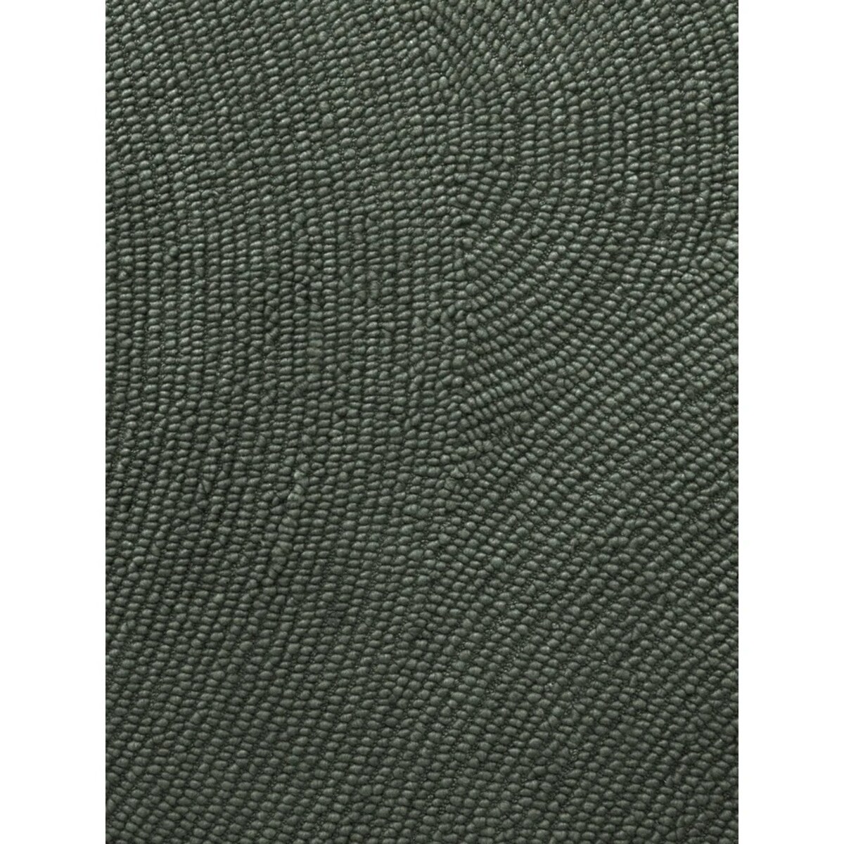 Dywan okrągły wełniany do salonu 120cm, zielony tkany ręcznie, pętelkowy