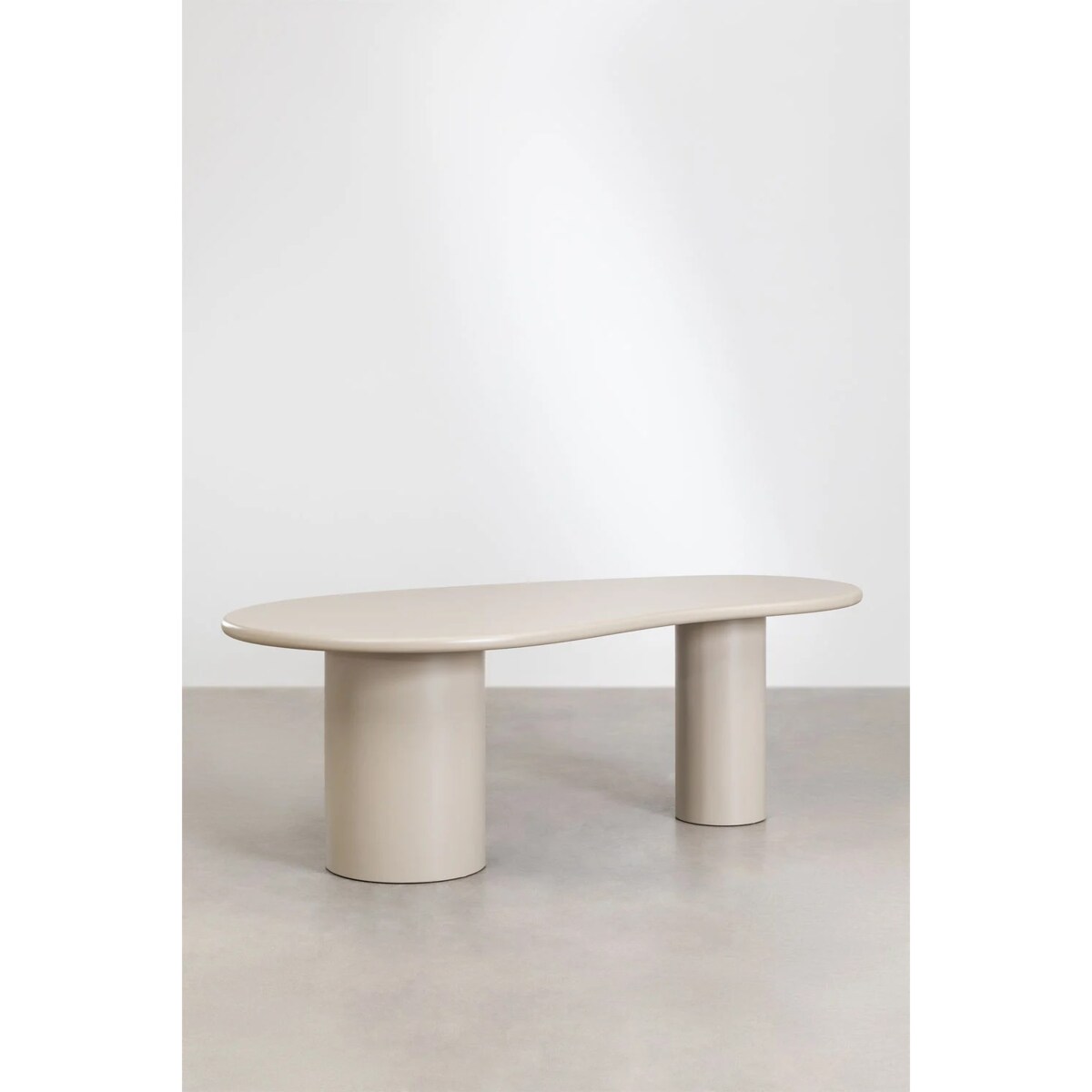 Owalny stół do jadalni kremowo-szary 115x220 cm Billie