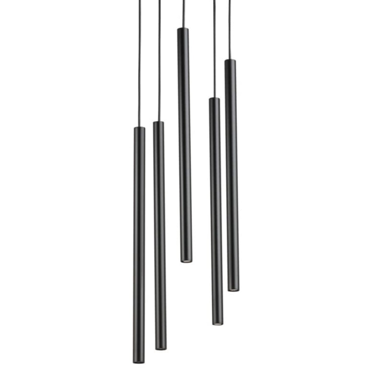 Okrągła lampa wisząca tuby Sopel 33625 Sigma wielopunktowa czarna