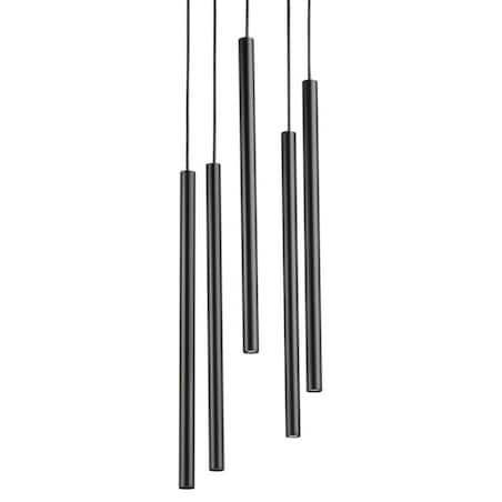Okrągła lampa wisząca tuby Sopel 33625 Sigma wielopunktowa czarna