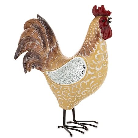 Dekoracja - brązowy kogut 26x10x23 cm TOAN