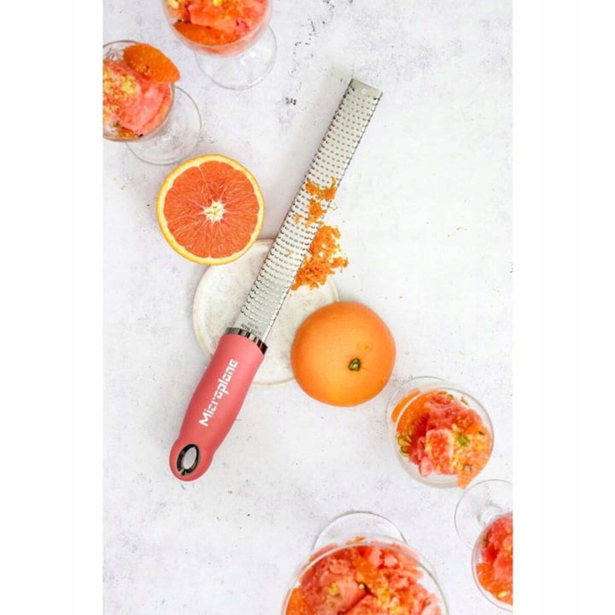 TARKA do Sera Czekolady Cytrusów Warzyw Zester Koralowy RÓŻ Microplane