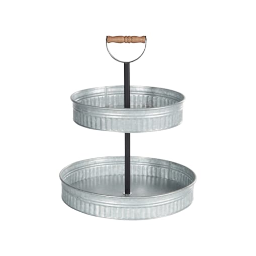 2-poziomowa patera na ciasto KOUIGN Srebrny