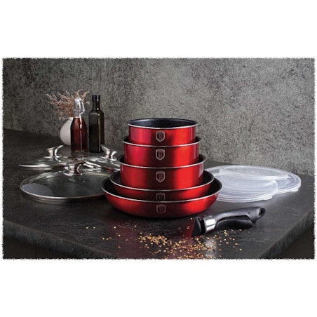 Zestaw 12 elementów garnki, patelnie, akcesoria BerlingerHaus BH-1674