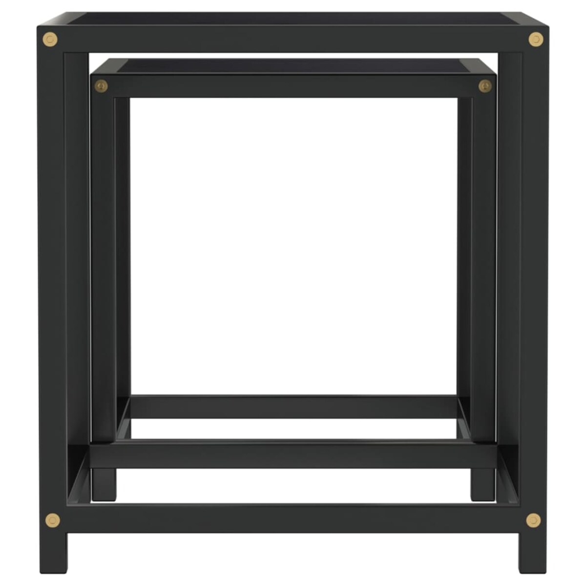 vidaXL Stoliki herbaciane, 2 szt., MDF, czarne