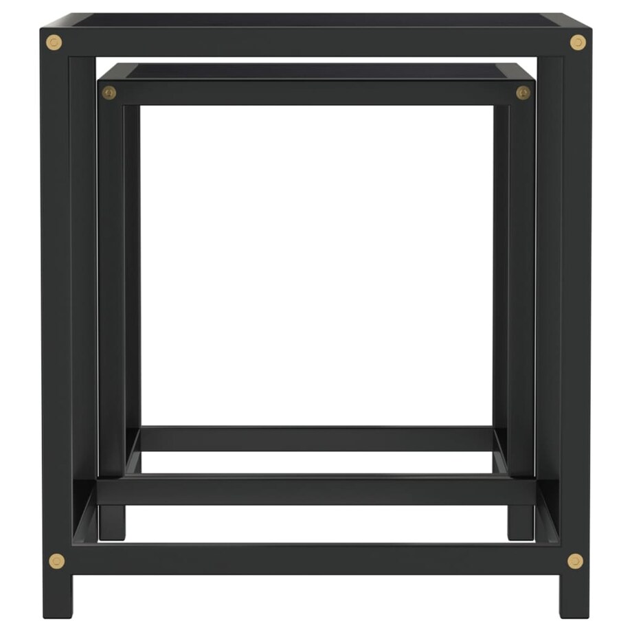 vidaXL Stoliki herbaciane, 2 szt., MDF, czarne