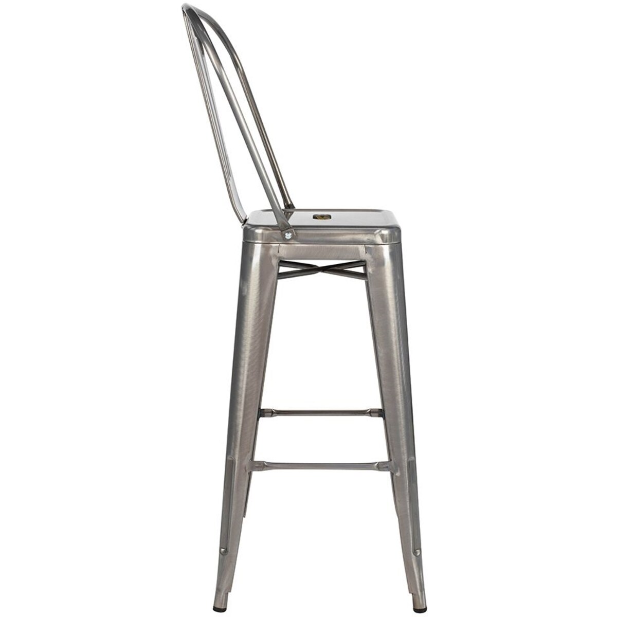 Krzesło metalowe Tower Big Back KH010100969 nowoczesne szare