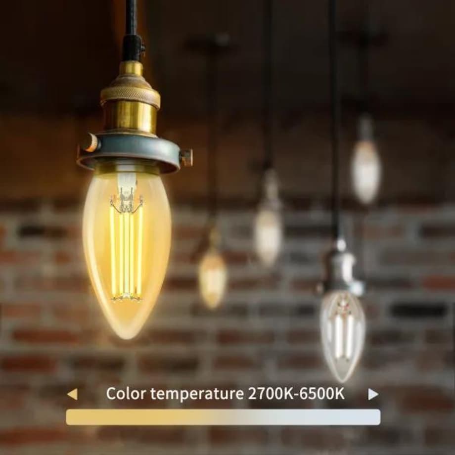 inteligentna żarówka wb c35 e14 wi-fi (bursztynowa)