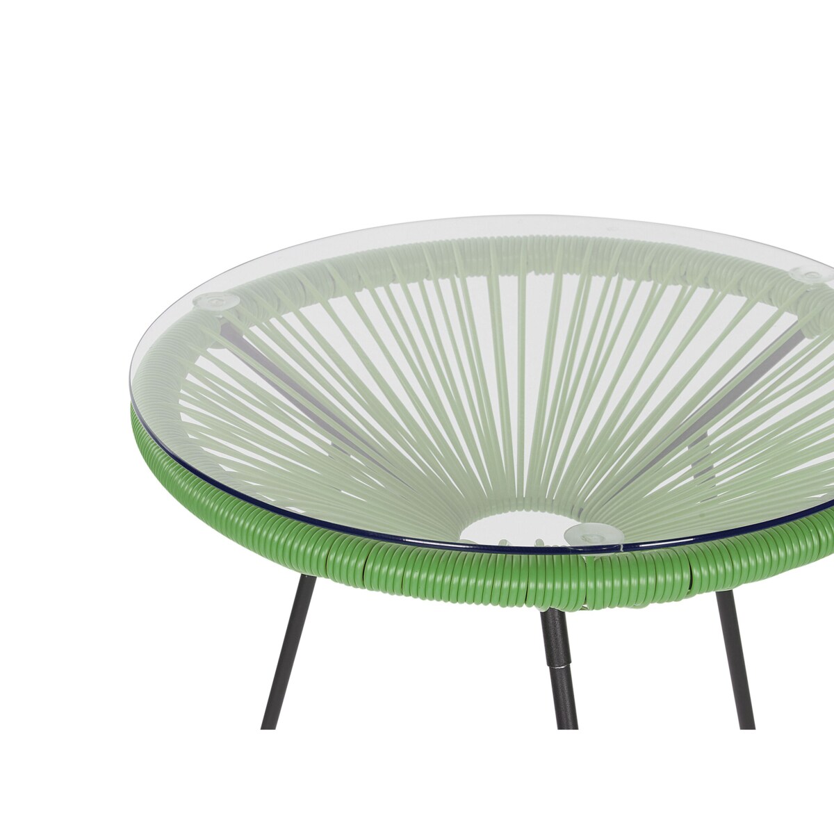 Zestaw mebli balkonowych z technorattanu zielony ACAPULCO II