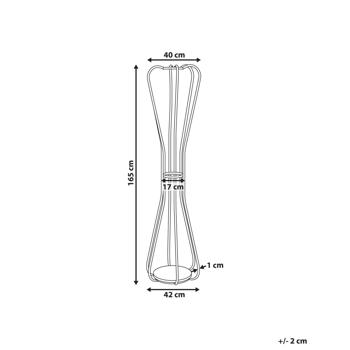 Wieszak stojący czarny ORDWAY