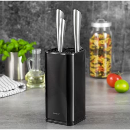 Stojak blok na noże do noży czarny KINGHOFF