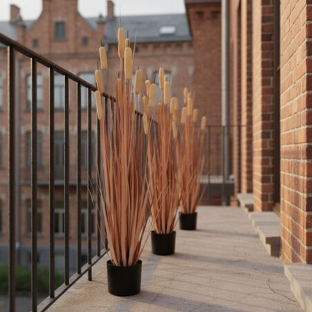 Roślina Sztuczna Trawa W Doniczce 125 Cm Wysokości Różowa Jak Żywa Ozdoba