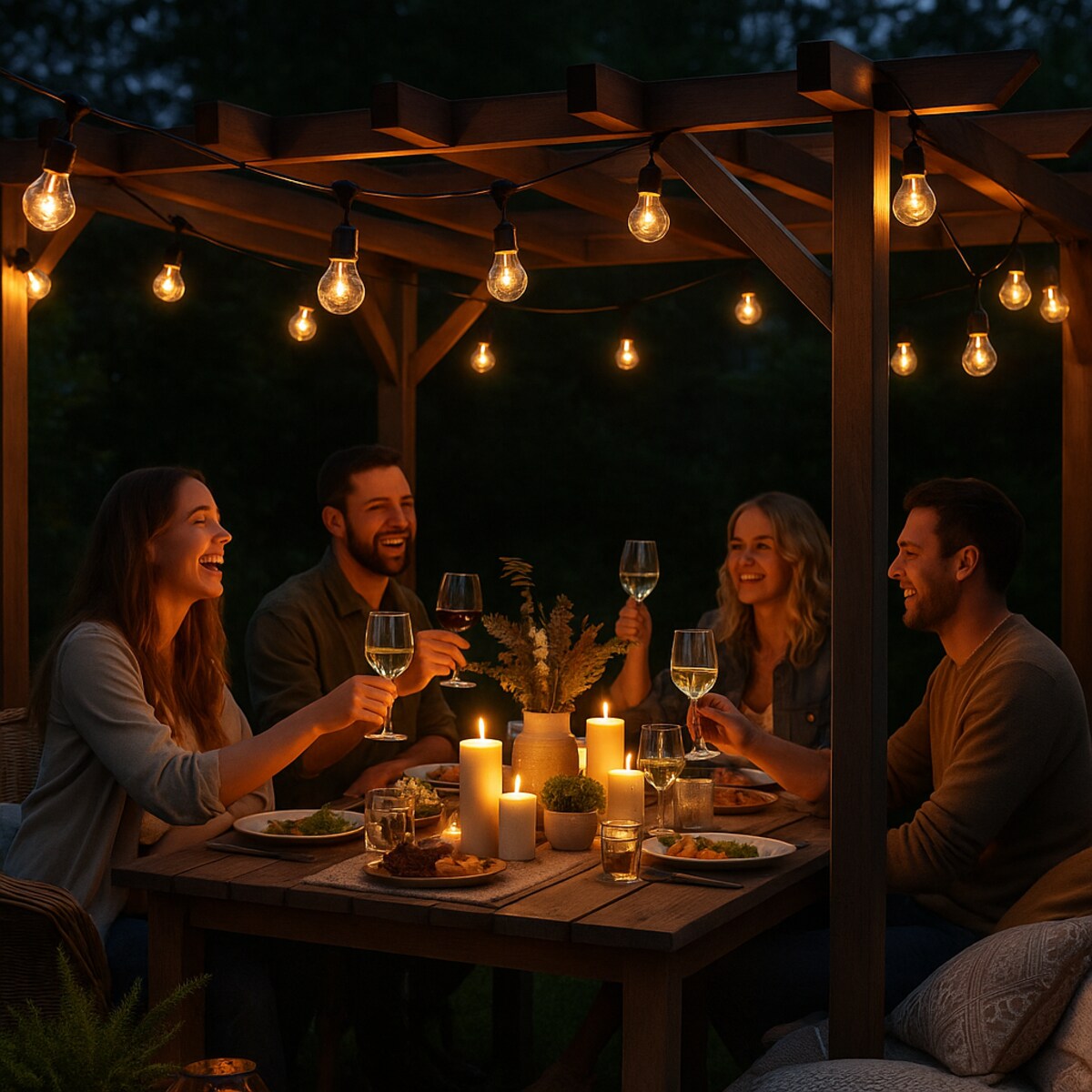 Girlanda świetlna ogrodowa LED do ogrodu 4 m