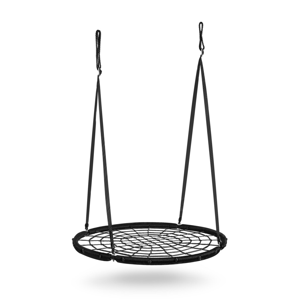 Huśtawka ogrodowa Neo-Sport bocianie gniazdo fotel wiszący 120 cm czarna