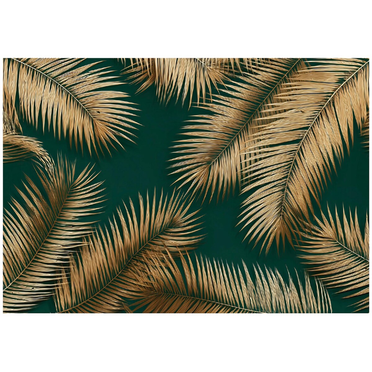 Fototapeta Do Sypialni Salonu Na Flizelinie Liście Glamour Zielony 250x175