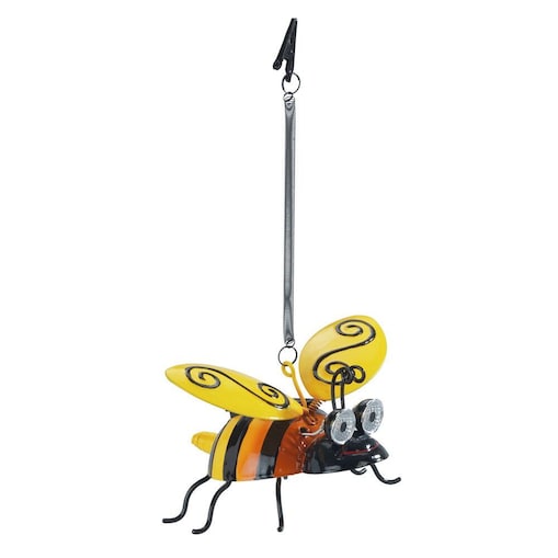 Lampa solarna, pszczółka ze świecącymi oczami LED, 14 x 9,5 cm