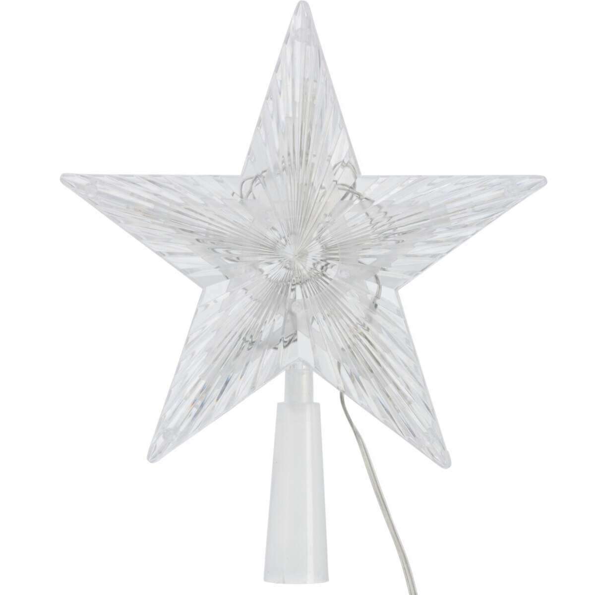 Czubek na choinkę gwiazda LED, 21 cm