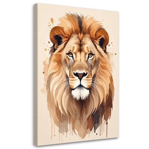 Obraz do salonu biura jadalni, Lew portret zwierzęta afrykańskie natura 40x60 cm