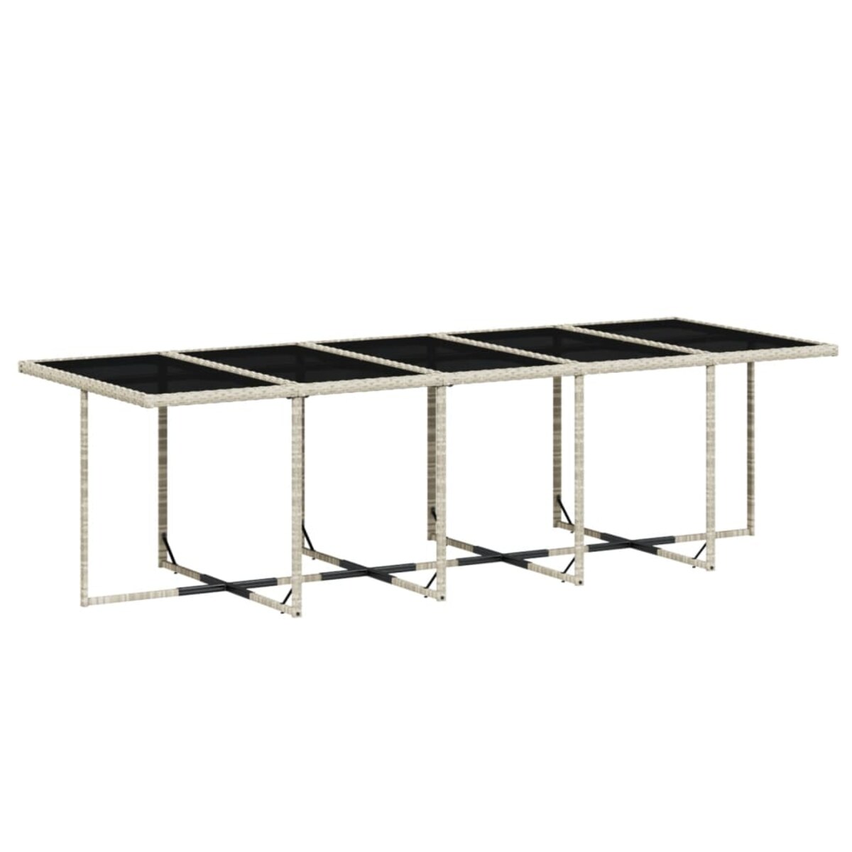 vidaXL 15-cz. zestaw mebli ogrodowych z poduszkami, jasnoszary