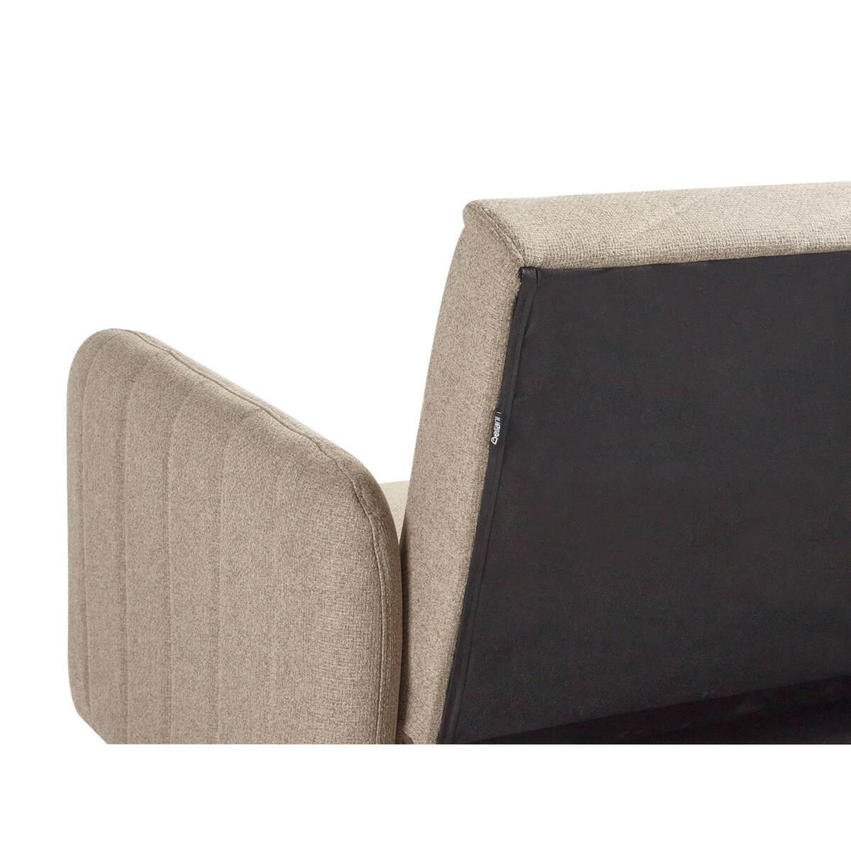 Sofa rozkładana SENJA Jasnobrązowy Len syntetyczny