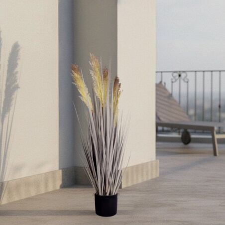 Trawa BOHO wysoka w doniczce SZTUCZNA 90 cm PAMPASY na BALKON jak ŻYWE
