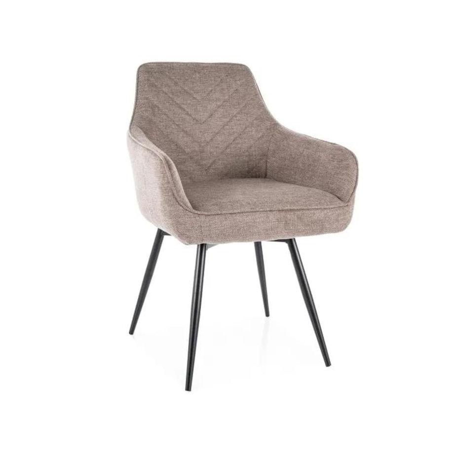 Krzesło tapicerowane SERVIO BREGO beżowe obracane