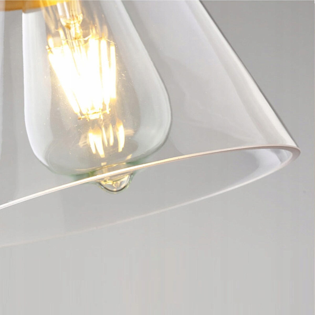 Lampa Sufitowa Wisząca Szklana Okrągła Złota Gold