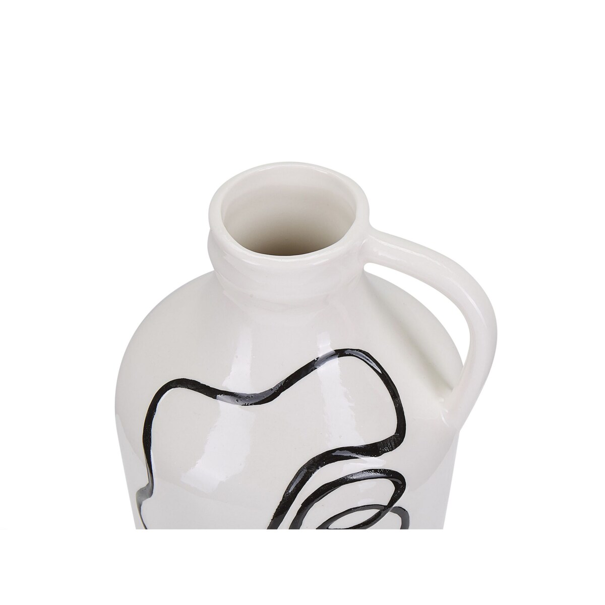 Wazon na kwiaty ceramiczny biały AGRINION