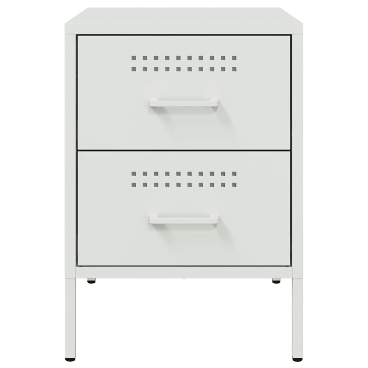 vidaXL Szafka nocna, biała, 36x39x50,5 cm, stal