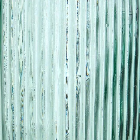 Wazon szklany, prążkowany Luz, 72 cm, miętowy