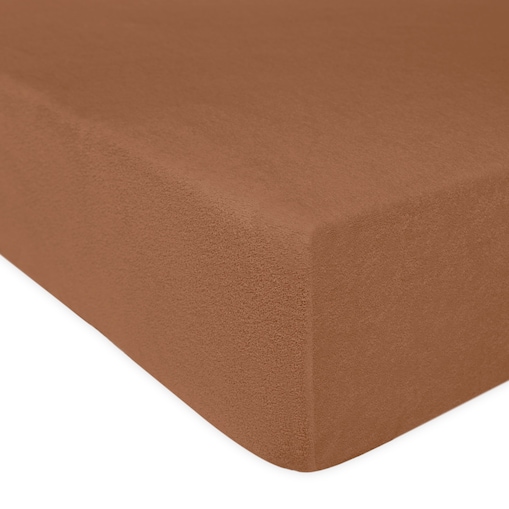 Prześcieradło frotte z gumką 90x200 kolor czekolada