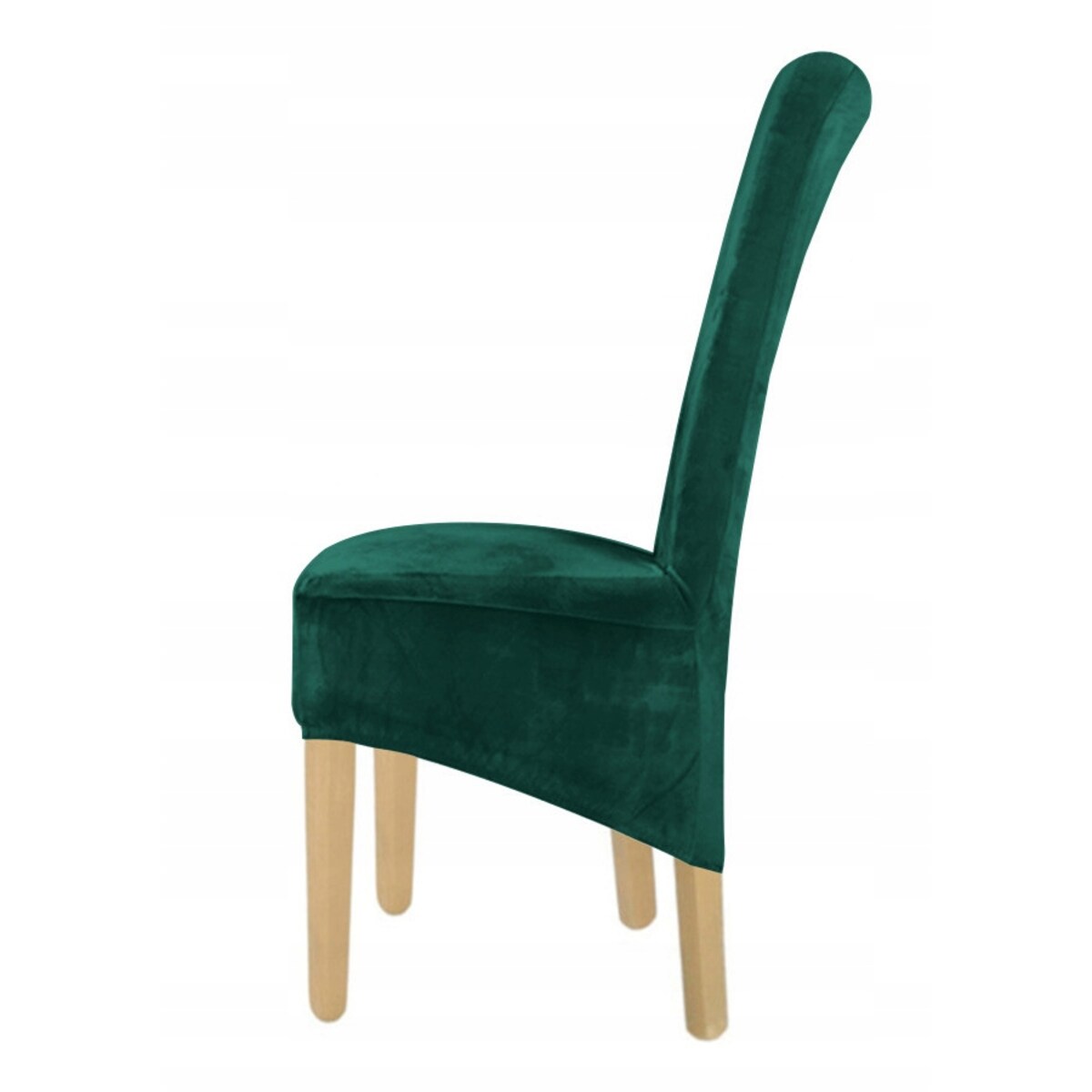 POKROWIEC NA KRZESŁO XL BUTELKOWA ZIELEŃ WELUR ELASTYCZNY [21DY]