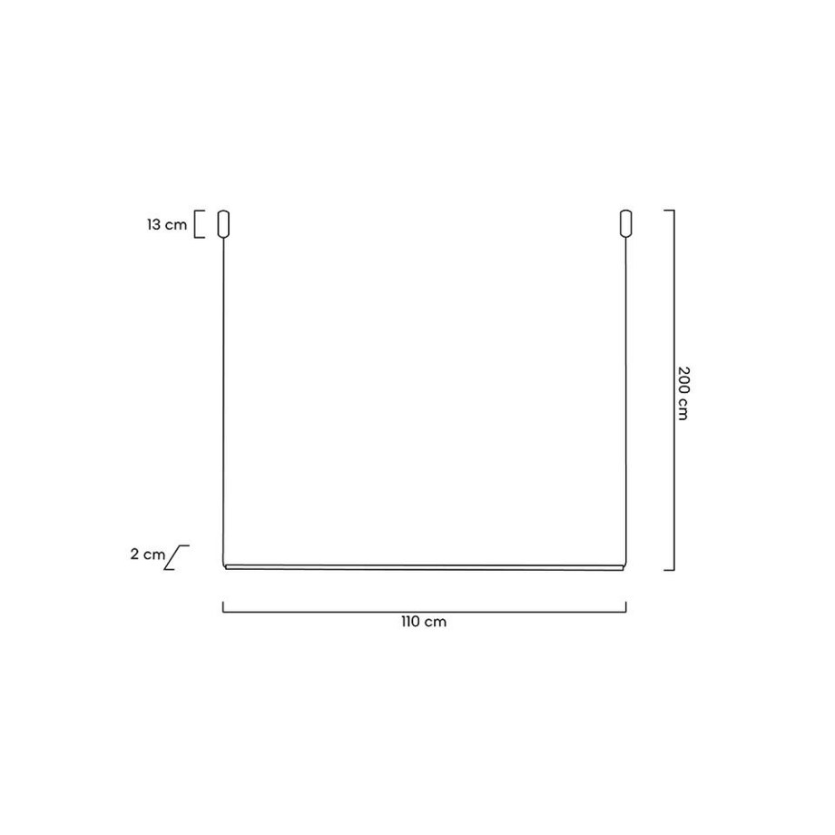 Pokojowa lampa wisząca Ombre listwa nad stół LED 14W czarna