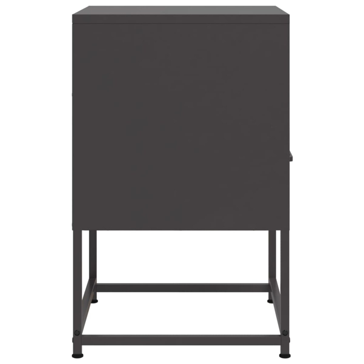 vidaXL Szafka nocna, czarna, 36x39x60,5 cm, stal