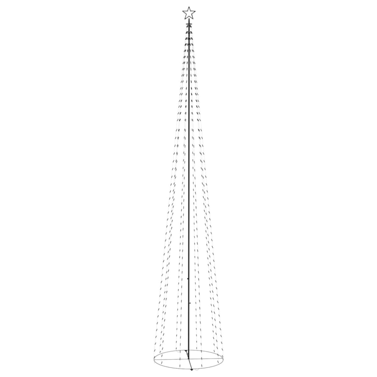 vidaXL Choinka stożkowa, 752 lampki LED, zimne białe, 160x500 cm
